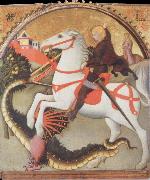 SANO di Pietro St.George and the Dragon oil painting on canvas